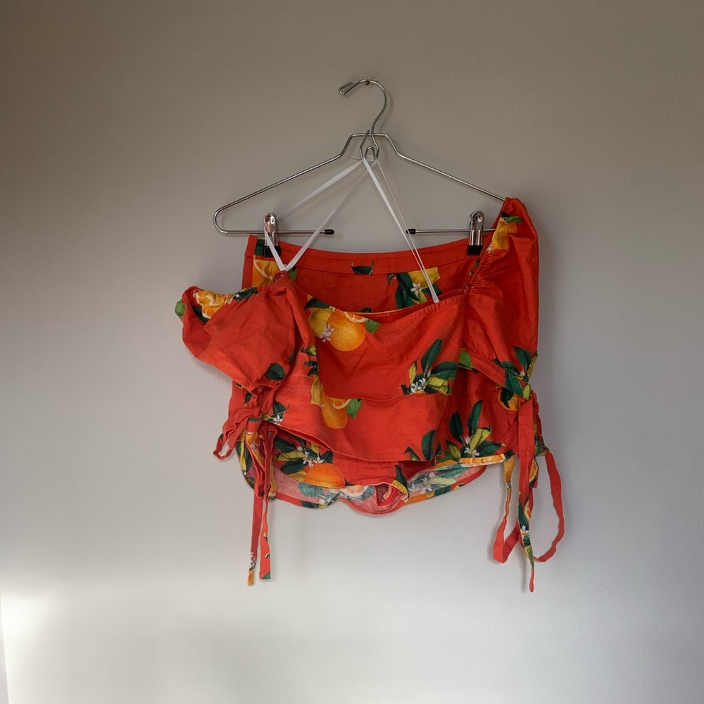 Privacy pls orange citrus summer crop top shorts set revolve loved by bloggers s - Picture 5 of 8
